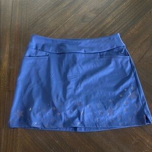 Adidas Navy Blue Golf Skirt with Star Detailing